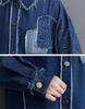 Mouhoukyou Cappotto Lungo in Denim Oversize da Donna Giacca Maxi Lunga Taglia Unica