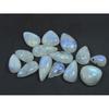16-21MM Natural Rainbow Moonstone Pear Cabochon Loose Gemstone 14Pcs Lot C-523
