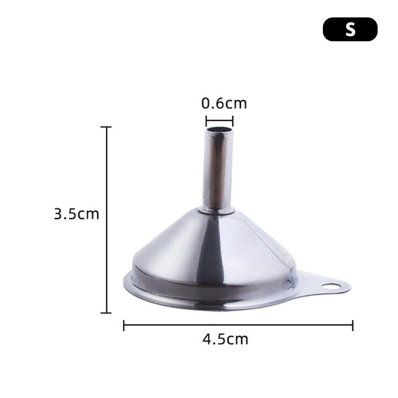 Stainless Steel Kitchen Funnels Set Food Grade Metal Funnels For Filling Bottles Small Funnels For Essential Oil Spices