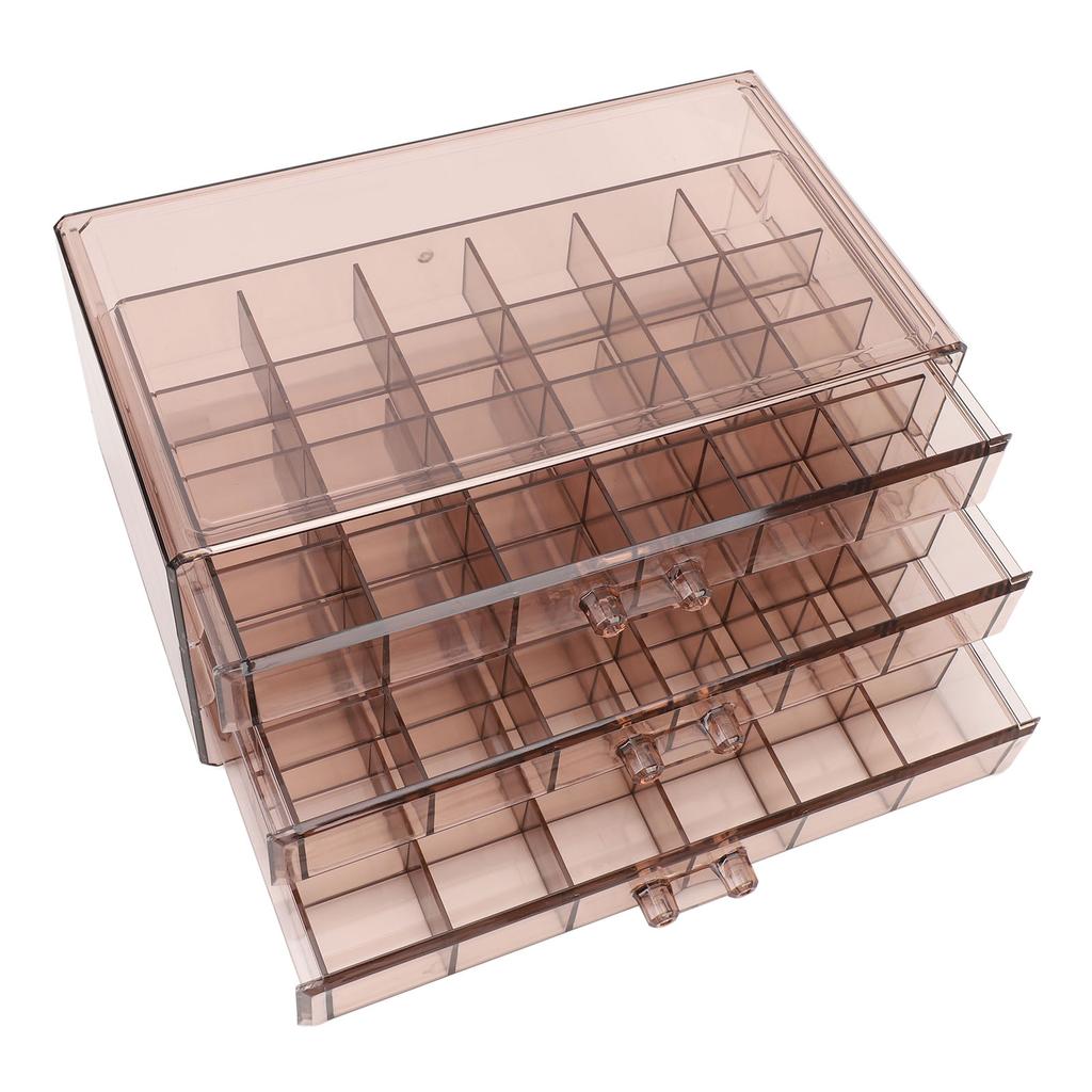 Jewelry Box 3 Layer 72 Cells Antioxidant Acrylic Clear Jewelry   for Earring Necklace