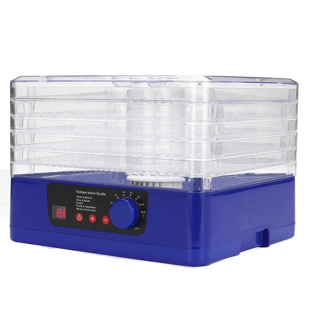

5-слойный дегидратор для продуктов Сушилка для фруктов, овощей, трав, мяса Электрическая сушилка для продуктов DIY Закуски из мяса для питомцев Контроль температуры синий