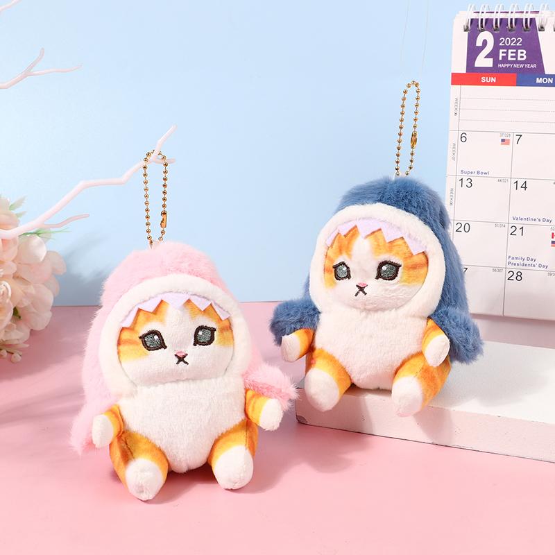 Niedliche Hai Katze Gebratene Katze Plüschpuppe Anhänger Puppe Schöne Zimmer Auto Tasche Dekoration Anhänger Eröffnung Feiertagsgeschenk