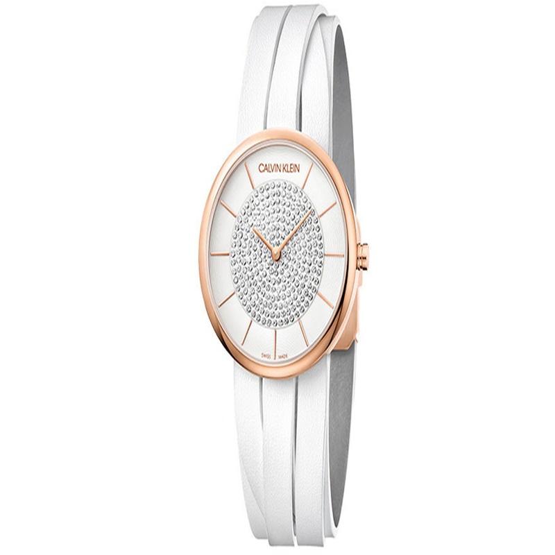 

CALVIN KLEIN Roman Shoe Series Watch Quartz Movement Leather Strap 32mm Silver Dial Women s Watch Waterproof 30 Meters K2R2MTLW кварц