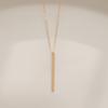 LUNNE 14 Karat Gold Stab Bar Anhänger Halskette (Goldfüllung) #GFN22
