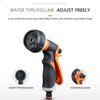 NEW Car Garden Hose Nozzle Spray Lawn Watering 8 Spray Patterns Multi-function Nozzle Wash Sprayer Car High Pressure Hand-held