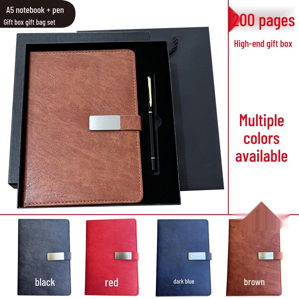 Korean Style Leather Cover Creative Diary Notebooks - Set of 5