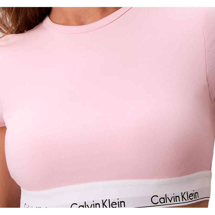 Calvin Klein Short Soft Round Neck Comfortable T-Shirt Bra Women underwear QF7213-SQL
