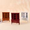 1:12 Scale Miniature Wooden Cabinet Dollhouse Decor Handcrafted Birch Wood Furniture Accessory In Classic American Style