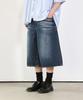 Odeoakaibeu Max Wide Bermuda Denim Pants Summer Blue
