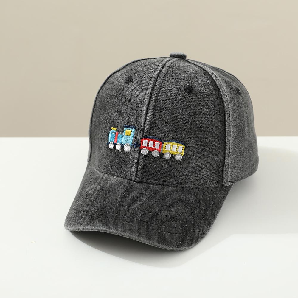 JYL TS DIY Поезд Детская Кепка Винтажная Бейсболка Хлопок black_52-54CM vanilla ice