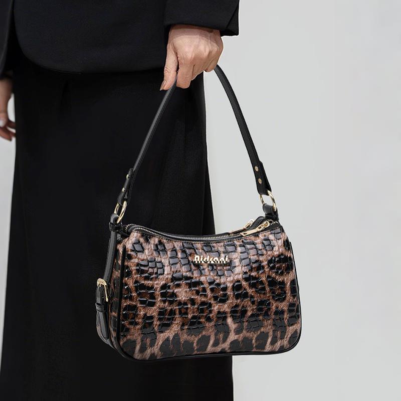 Leopard Print Bag 2024 New lady Bag famous brand shoulder messenger bag genuine leather handbag luxury handbag women