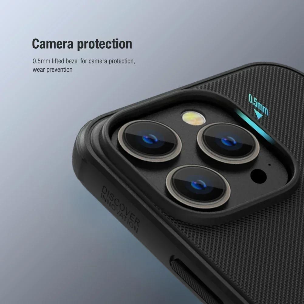 NILLKIN Pentru iPhone 16 Pro Max 15 Pro Max Husă pentru telefon Frosted Shield Pro PC+TPU Husă din spate cu protecție rigidă pentru seria iPhone 14 13