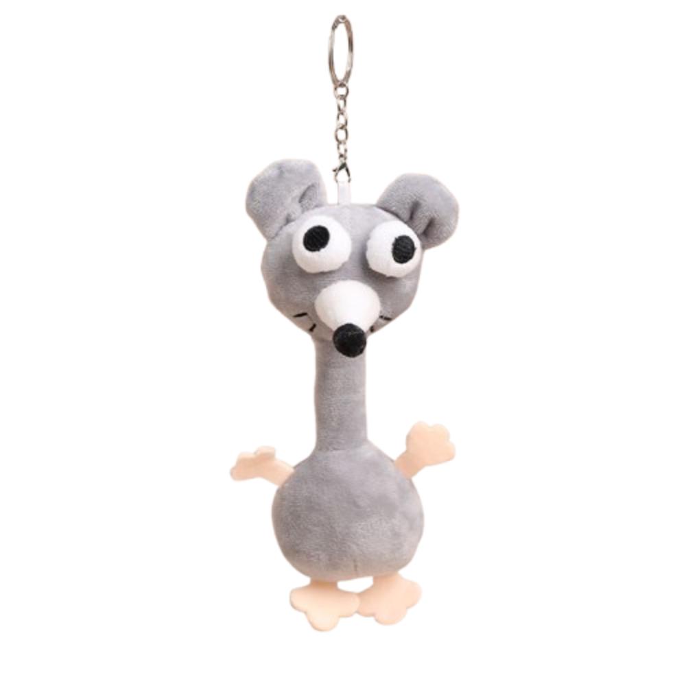 Grappig Ontwerp Kip Pluche Sleutelhanger Witte Kleur Schattige Stijl Giraffe Tas Hanger 20Cm Creatief Cadeau Roze Varken Pluche Hanger gray