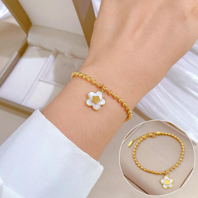 Furnace Real Gold Zircon Hip-Hop Bracelet Gold Fashion Temperament Korean Version Simple Luxury Niche