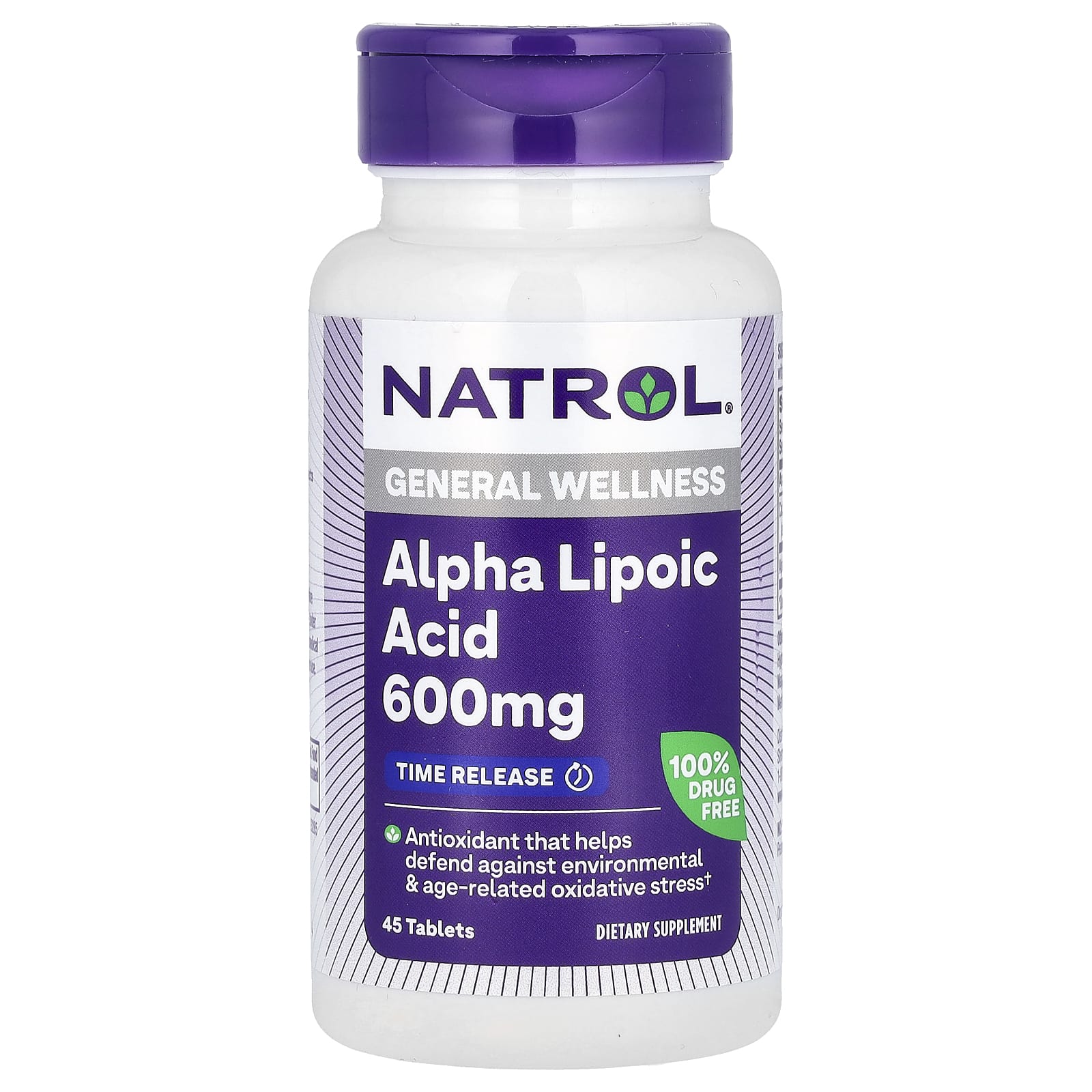 

Natrol, alpha lipoic acid, sustained release, 600mg, 45 tablets
