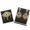 Gold Color Bohemia Women Brooch Earring Sets Bride Jewelry Tassel Brooch Pins Flower Earring