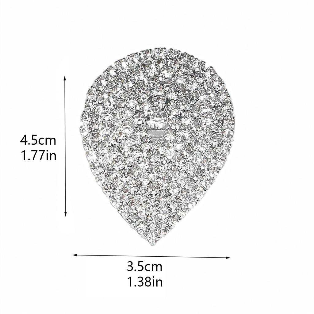 Fashion Teardrop Crystal Ring Temperament Shiny Opening Adjustable Ring Women's Ring Hand Jewelry