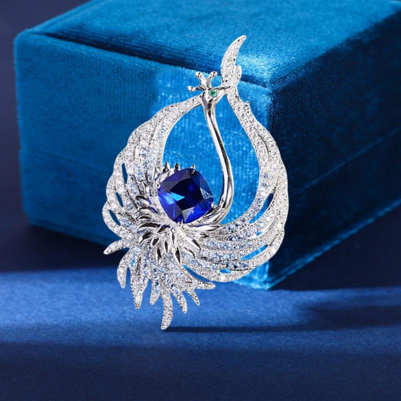 

Брошь Феникс, женская, высококачественная, блестящая, микро-инкрустированная цирконием, брошь, простая и универсальная, аксессуары для одежды, подарок Electroplated real gold