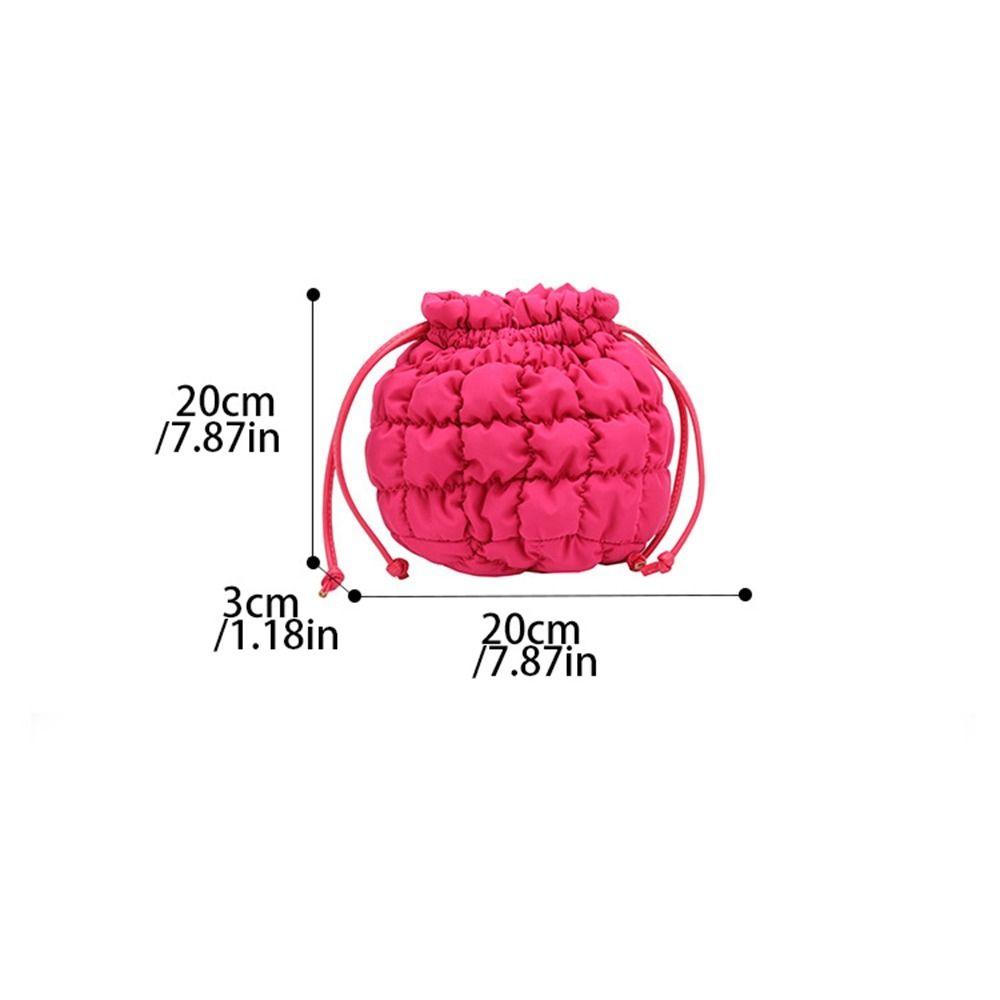Handbag Drawstring Bucket Bag Korean Style Cloud Bag Casual Nylon Shoulder Bag  Women