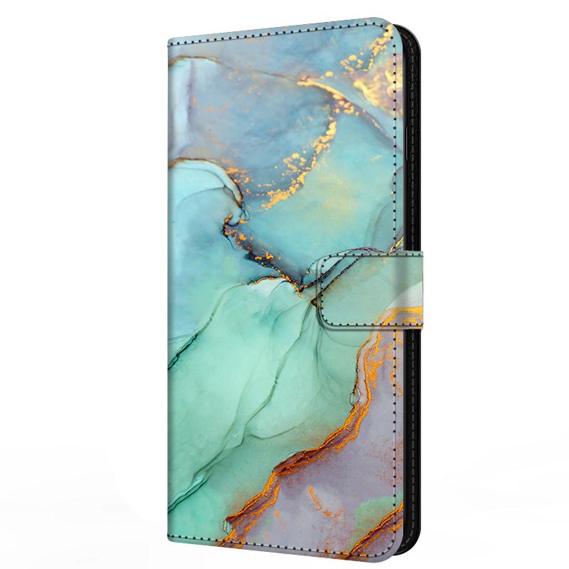 Leather Flip Case for Samsung A37 A57 Cover Wallet Book Stand Magnetic Cove Galaxy A 57 37 5G Capa Marble Partterns Funda Bumper