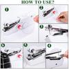 Portable Handheld Sewing Machines Kit Stitch Sew Needlework Cordless Clothes Fabrics Electric Sewing Machine with 27PCS Sewing