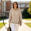 Women's Versatile Polka Dot Hoodie Long Sleeve Casual Fall Winter Sweatshirt Top