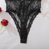 Women's Sexy Patent Leather Spliced Lace Shapewear Bodysuit Black Lace-Up Bust & Waist Cincher One-Piece Shaper