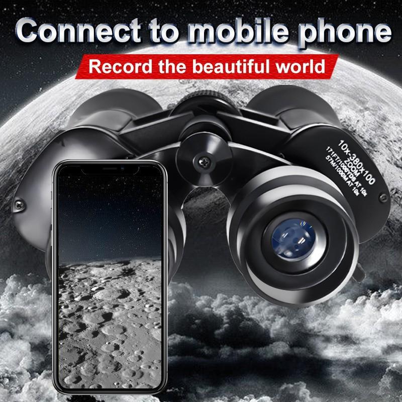 HD 10-30x60 Zoom Binoculars with Large Objective Lens for High Magnification Outdoor Viewing