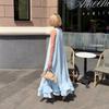 European and American foreign trade women's clothing 2026 summer new vacation sleeveless loose casual solid color ruffle edge dress