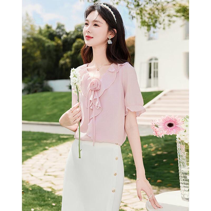 Blusa Elegante da Donna a Maniche Corte