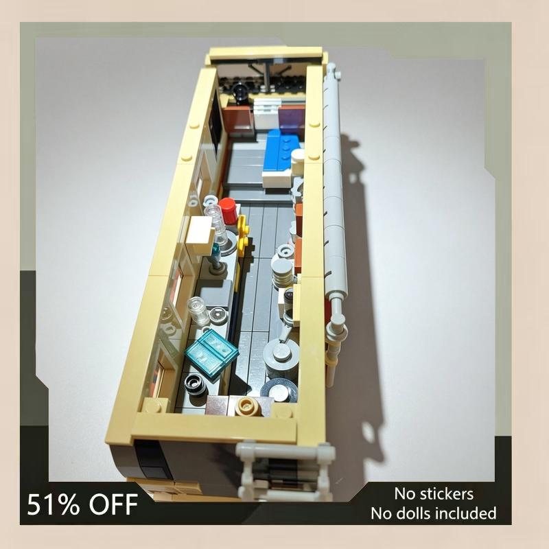 678PCS RV Model MOC Vehicle Custom Puzzle DIY Creative Assembly Building Blocks Toy Collection Display Gift