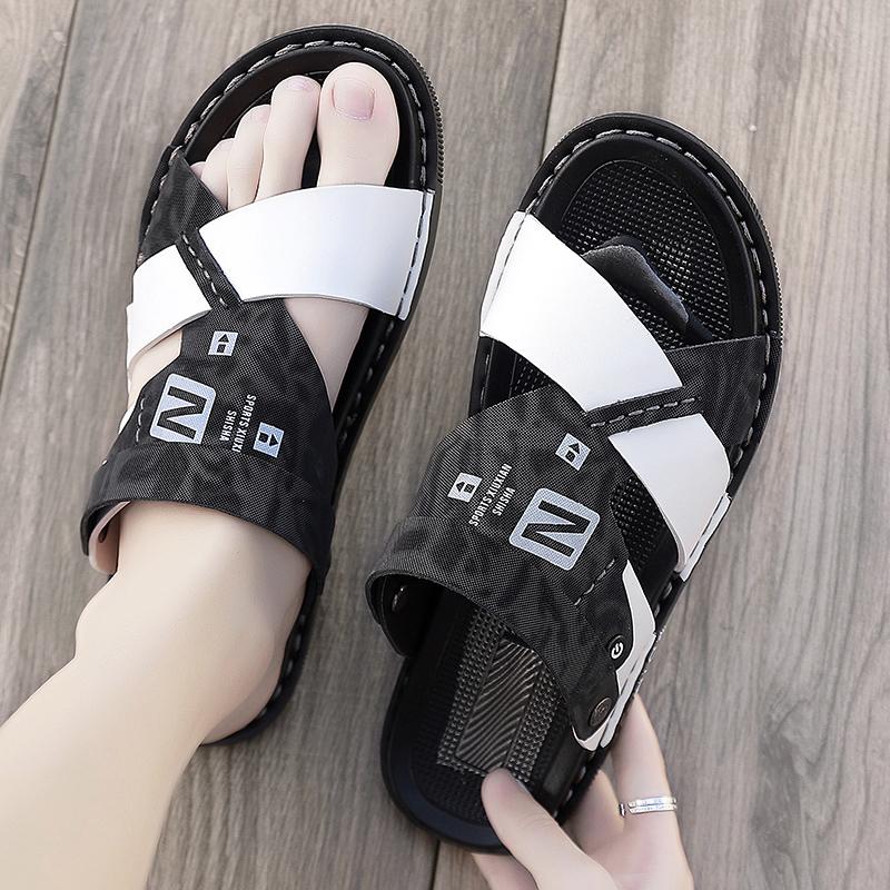 Summer New Mens Sandals Comfortable and Non Slip Slippers Outdoor Beach Sandals Casual Flat Shoes