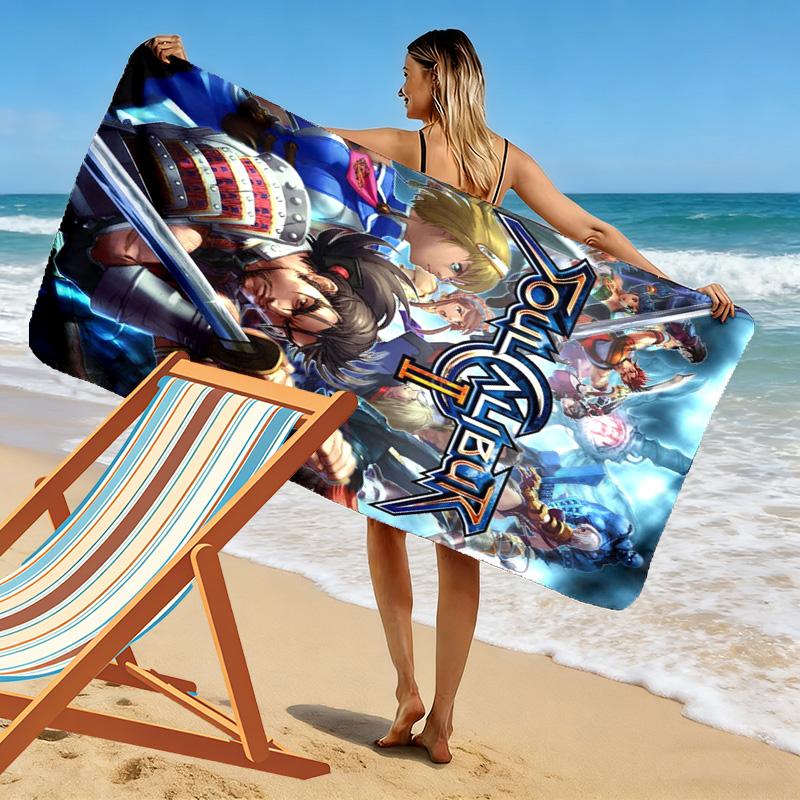 Soul Calibur Print Beach Towel, Large Soft Quick Dry Towel for Beach Camping Swimming
