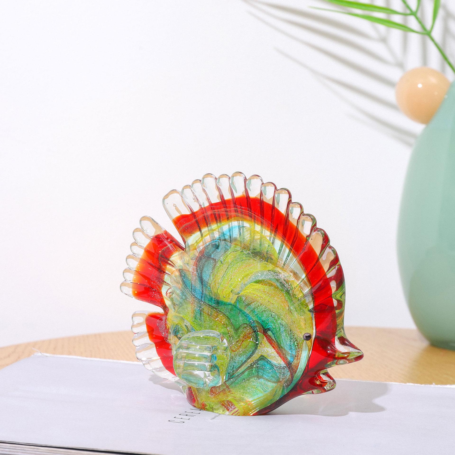 

3 красочных хрустальных стеклянных фигурки рыб-клоунов, миниатюрные выдувные вручную скульптуры рыб, аксессуары для домашнего декора, рождественский подарок