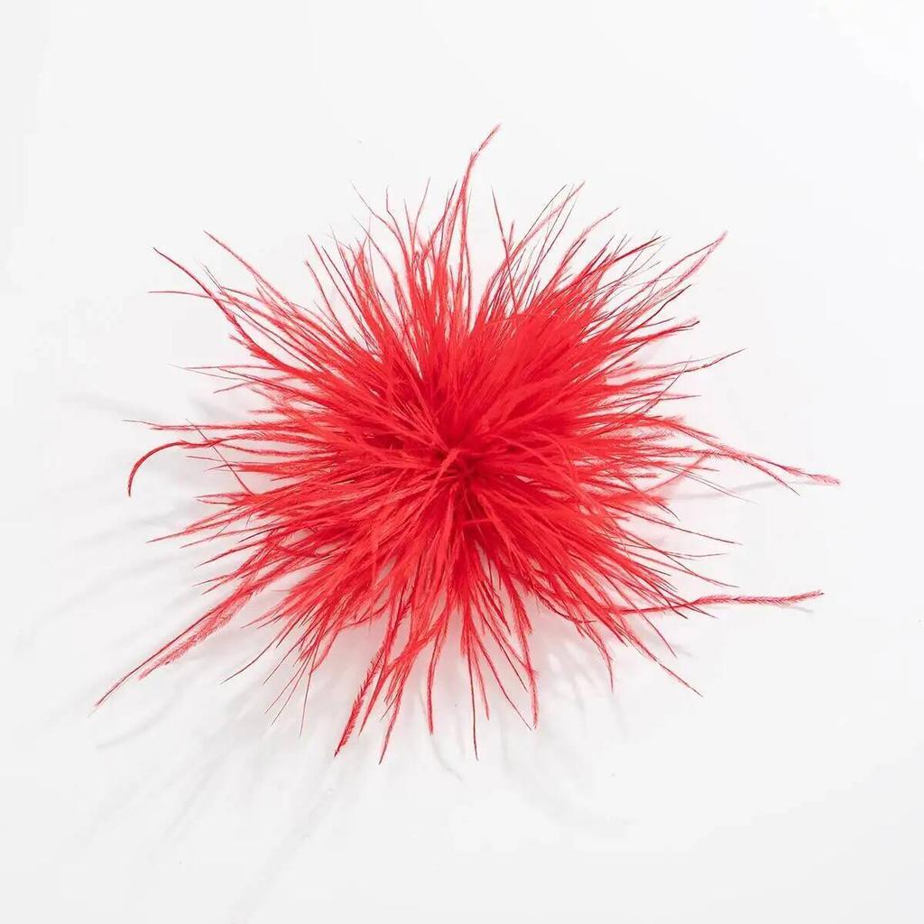 SHIXIN 6 Colors Vintage Colorful Large Feather DIY Brooch Accessory Handmade Corsage Brooches Suit Pants Pins Clip Women Jewelry