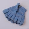 Weißes Strick-Off-Shoulder-Pullover-Set für 1/6 Licca OB Puppen & Blau