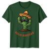 Cactus Feliz Navidad Christmas Holidays Unisexs TShirt Festive Sombrero Tee