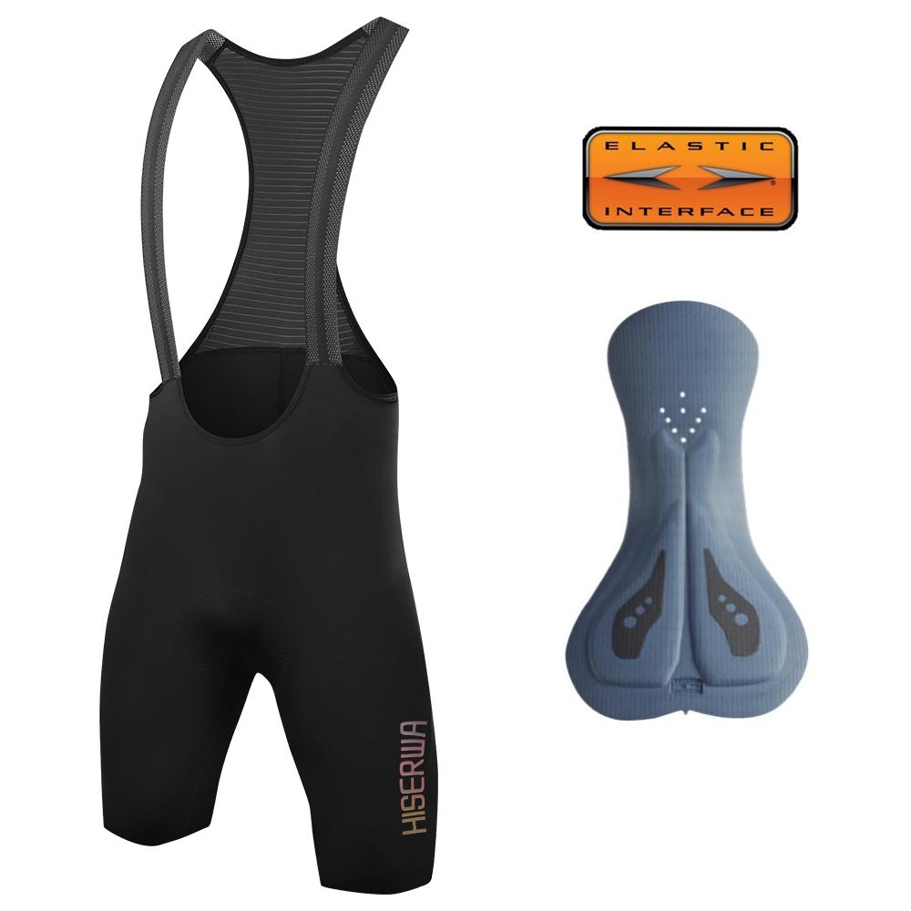 HISERWA Men Cycling Bib Shorts Pro Team 7H Italy Elastic Interface Pad Riding Bib Shorts MTB Bicycle Bib Short Racing Bike Pants Asian-XXXL