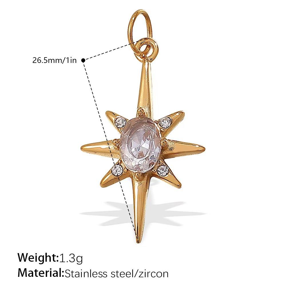 European and American creative colorful and diverse DIY pendant stainless steel plated 18K gold versatile pendant collection