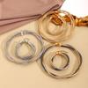 DIEZI Exaggerated Snake Chain Necklace Bracelet Set For Women Punk Geometric Gold Silver Color Metal Punk Hip Hop Jewelry Set