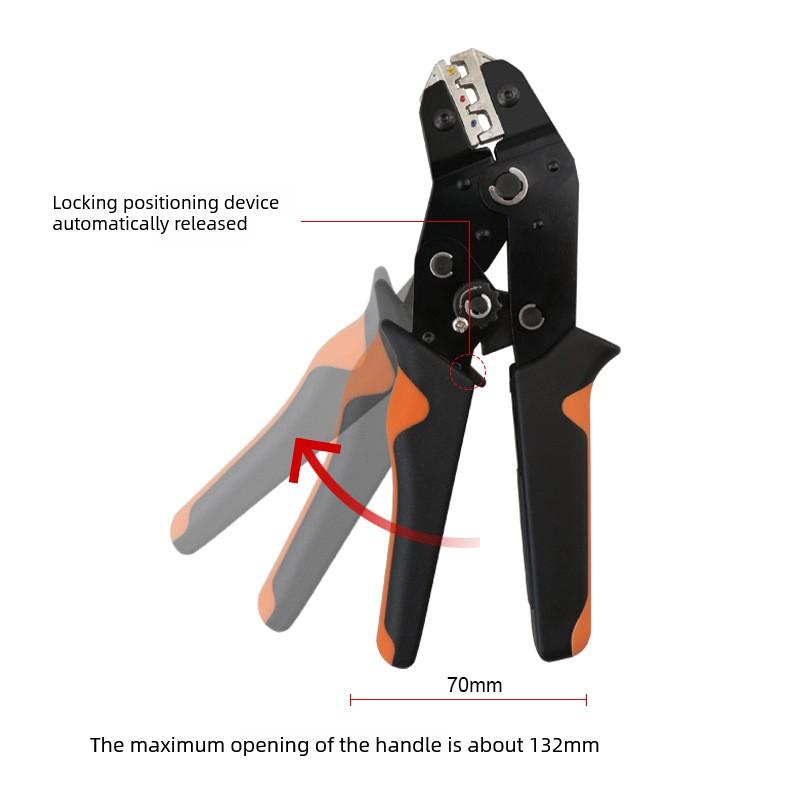 SN-02C Wire Crimping Tool Kit AWG 23-13 for Insulated Ring Spade Terminals Cable Lugs Tubular Crimper