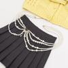 Sweet And Cool Hot Girl Imitation Pearl Hollow Tassel Ethnic Style Clothing Necklace Sexy Nightclub Style Multi-layer Body Chain For Women