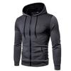 Mens Hooded Zip-Up Sweatshirt Loose Fit Long Sleeve Casual Pullover With Printed