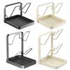 Kitchen Pot Lid Storage Rack Double / Single Layer Pot Lid Holder Anti-Slip Kitchen Ladle Spatula Stand Lid Draining Bracket