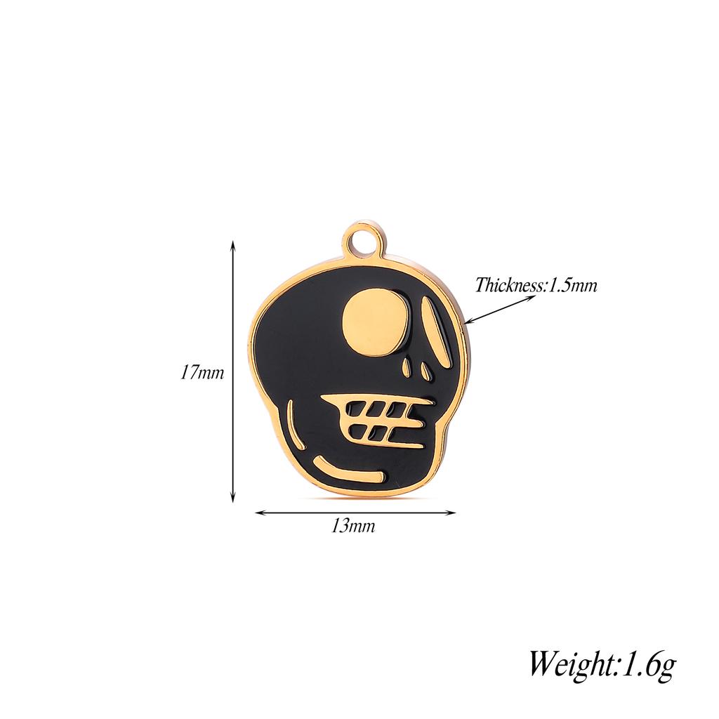 4Pcs/lot Halloween Charms Stainless Steel Pumpkin Ghost Bat Pendant for Making DIY Necklace Jewelry Accessories Supplies