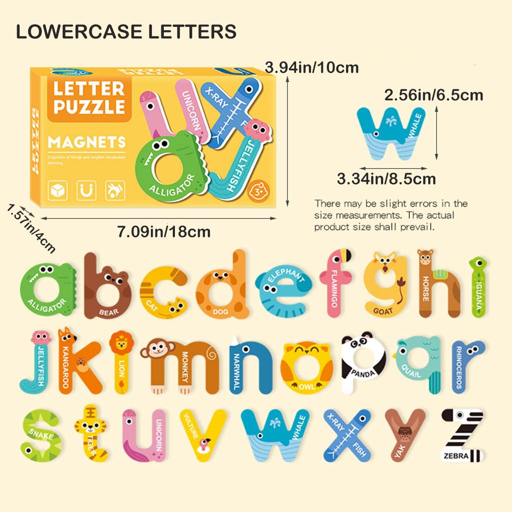 Magnetic Stickers Puzzle, Letters, Numbers, Fruits, Dinosaurs, Animals, Transportation Early Education Puzzle Toys For Kids