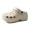 Height-increasing thick-soled hole shoes women's summer slippers, versatile EVA non-slip, breathable, wear-resistant