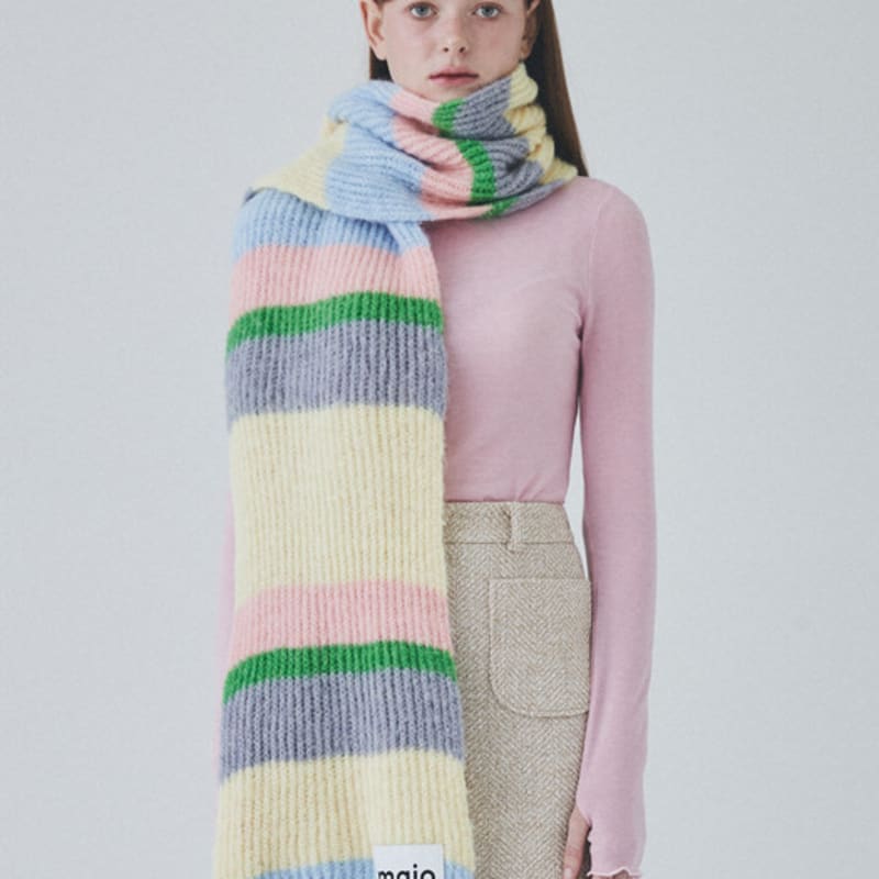 

Majo Factory Color Stripe Muffler [Yellow] YELLOW