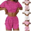 New Spring Summer  Fashion Casual Home Clothes Y2K 2-Piece Set Women's Outfit
