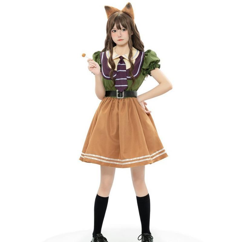 Zootopia Nick Fox Skirt Animal Dress, Game Uniform, Cosplay Anime Dress